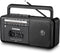 Gelielim Cassette Tape Player Bluetooth Boombox, AM/FM/SW Radio Stereo, Tape Player/Recorder with Big Speaker, Earphone