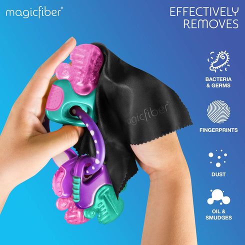 MagicFiber 2 PACK Microfiber Cleaning Cloths for Glasses, Lens, Screens & More