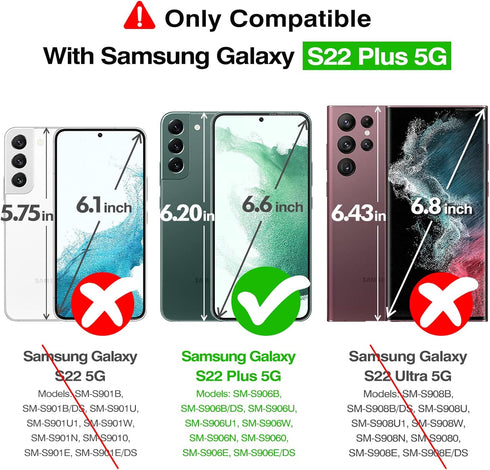 Rayboen Matte Purple Case for Samsung Galaxy S22 Plus, Slim Anti-Fingerprint, Anti-Scratch, Translucent Frosted Hard