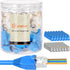 RJ45 Connectors, 50PCS Shielded Pass Through Connector, Cat 6 Gold Plated 3 Prong 8P8C with 50PCS Strain Relief Boots