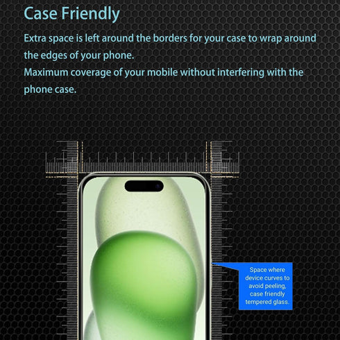 iPhone 15 Back Screen Protector + 2 Front Protectors + Camera Lens Protector, 9H Hardness, Ultra HD, Anti-Scratch -