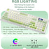 Bangsanth BT5.0/2.4GHz/USB-C, 94-Key, Wireless Keyboard, Quiet Keyboard for Work, Tri-Mode Creamy Keys with RGB