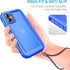Cozycase iPhone 12 Mini Waterproof Case, Full Body Rugged Dustproof Shockproof with Built-in Screen Protector, Blue