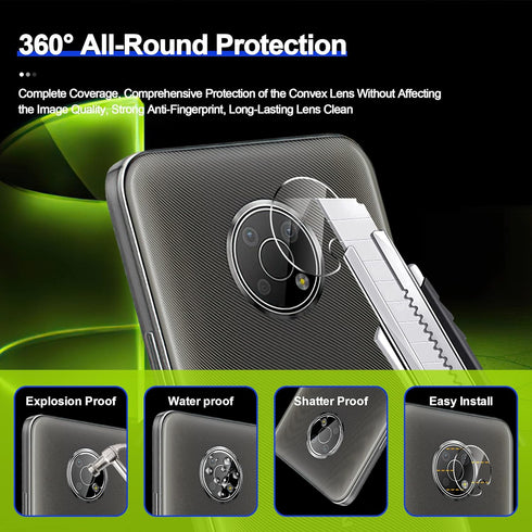 [2+2 Pack Tempered Glass Screen Protector for Nokia G300 5G and Camera Lens Protector, Anti-fingerprint, Anti-Scratch