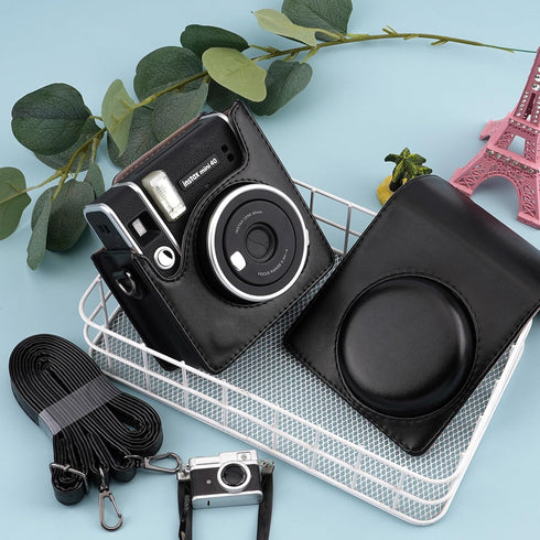 Frankmate Protective Case for Fujifilm Instax Mini 40 Instant Film Camera, Accessory Pocket and Adjustable Strap
