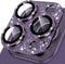 YWXTW iPhone 14 Pro/Pro Max Camera Lens Protector - Glitter Diamond Metal Ring, Tempered Glass Cover (Purple)