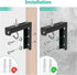 WALI Universal Projector Screen Ceiling Mount with Adjustable Extension Kit, Holds up to 66 lbs, Black