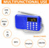 Leting Portable AM FM Radio with MP3 Speaker, Rechargeable Battery, Support Micro SD/TF Card/USB (Blue)