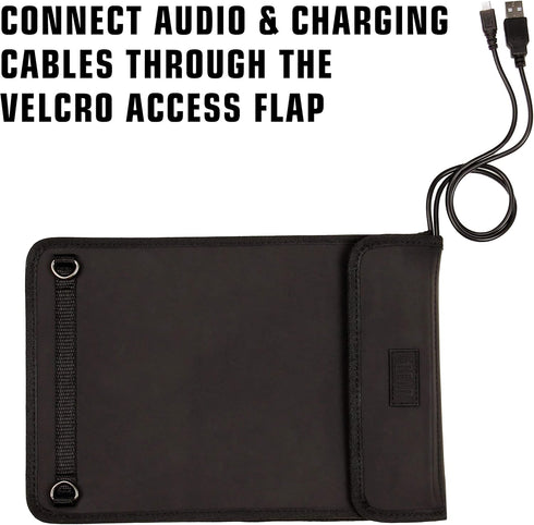 USA GEAR 10 inch Tablet Case with Shoulder Strap, Compatible with Apple iPad 2019, Samsung Galaxy Tab A 10.1, Black