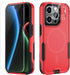 iPhone 15 Pro Case Cover (Red) with MagSafe, MIL-Grade Drop Tested, Tempered Glass Screen Protector & Camera Lens.