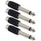 GLS Audio Store RCA to 1/4 TS Adapter - 4 Pack, RCA Female to 1/4 Inch Male Mono TS Plug