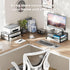 2-Tier Ekisemio Computer Monitor Stand Riser, Desk Organizer for Monitor, Black