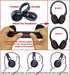 SIMOLIO IR Headphones for Car DVD, Infrared Headphones Kids Universal 2 Channel, Wireless with Bag & 3.5mm AUX Cord for