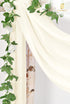 Wedding Arch Draping Fabric, 4 Panels 28" x 19ft Ivory Wedding Arch Drapes for Ceremony, Sheer Backdrop