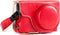 MegaGear MG1262 Ever Ready Leather Case for Panasonic Lumix DC-ZS80, DC-ZS70, DC-TZ95, DC-TZ90 - Red