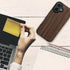 kwmobile 17 Wood Optics Case Compatible with Apple iPhone - TPU Protective Cover in Two-Tone Wood Design - Woodgrain