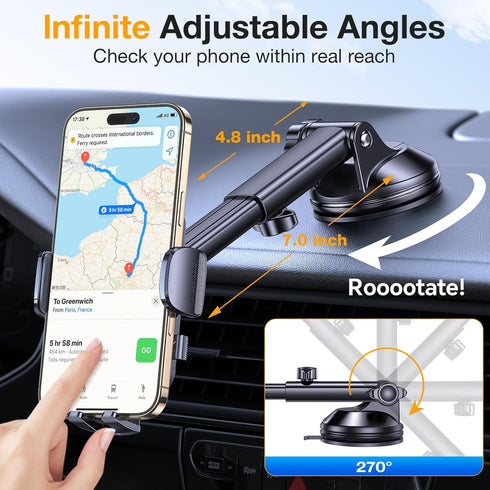 Romuto Phone Holders for Your Car Phone Holder MountSuper SuctionCell Phone Mount for Car Accessories for Women Men