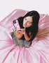 Wildflower Cases Dream Star Case for iPhone 15 Plus - Blue, Pink, White, Stars, Protective Black Bumper