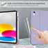 Fintie Keyboard Case for iPad 10th Gen 10.9 Inch (2022) with Pencil Holder, Soft TPU Back Cover, Lilac Purple