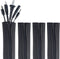 Wrap-It Storage Zipper Cable Sleeve - 24" x 4" (4-Pack) Black - Cable Protector for Desk, Computer, TV Management