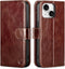 BoxCastle Compatible with iPhone 13 Genuine Leather Case Wallet with Card Holder,Women Men