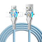 YACSEJAO Dual 180° Rotating USB Type C Cable 6.6FT, 65W USB A to USB C Nylon Braided Fast Charging & Data Transfer