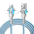 YACSEJAO Dual 180° Rotating USB Type C Cable 6.6FT, 65W USB A to USB C Nylon Braided Fast Charging & Data Transfer