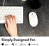 Macally Wireless Bluetooth Mouse for Mac, MacBook Pro/Air, iPad, and PC - Quiet Click, Comfortable, White