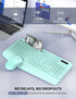 Wireless Keyboard and Mouse Combo - Full-Sized Ergonomic Keyboard with Wrist Rest, Silent 2.4GHz for PC, Mac
