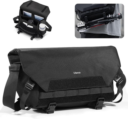 ULANZI Sling Camera Case, Compact Tactical Shoulder Bag for DSLR/SLR/Mirrorless Cameras, Waterproof, Black