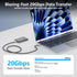 HOTUTUKI 2-Pack 10FT Cables,20Gbps Cable,100W 3.2 2 4K 4/3 USB-c Data Charging USB Gen High Speed, Video Monitor Cord