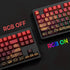 XVX 129 Keys PBT Dye Sub Keycap Set, Cherry Profile Custom Keycaps, Wave of Kanagawa Double Shot Keycaps for Mechanical