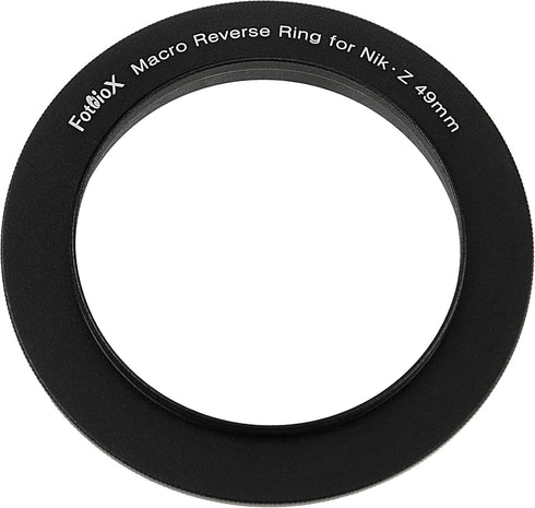 Macro Reverse Ring 49mm Compatible with Nikon Z, Camera Mount to 49mm Filter Thread Adapter