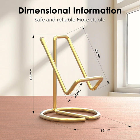 HZZADZXW Metal Cell Phone Stand for Desk, Cute One-Piece Phone Holder, Stable Desktop Display Dock for iPhone, iPad
