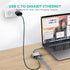 USB C Gigabit Ethernet Adapter with 60W Charging Port, 1000 Mbps Ethernet to Type C for MacBook Pro, iPad Air