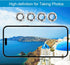 iPhone 11 Series Camera Lens Protector - 3+1 Glitter Bling, Tempered Glass, Case Friendly, Silver Ring Accessories.