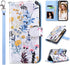 ULAK Compatible with iPhone 12 Pro Max Case with Card Holders, Durable PU Leather Flip Wristlet Stand Phone Cases for