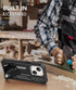 Protective Case for iPhone 13/14: Heavy Duty Military Grade Black Cover with Built-in Kickstand, Shock Proof Dual-Layer