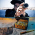 Pirate 25x30 High Powered Zoomable Collapsible Monocular, Brass Spyglass Handheld Waterproof Telescope for Bird Watching