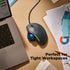 Trackball Mouse Wired, Ergonomic Design, USB Plug&Play, Precision Tracking with 5 Adjustable DPI, RGB Rollerball Mouse