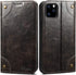 SINIANL iPhone 11 Pro Max Leather Case - Wallet Folio Case with Magnetic Closure and ID Holder, Dark Grey