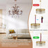 2ft PATIKIL Chandelier Chain Cord Cover, Velvet Cloth Fabric Chain Sleeve Decorative Cord Covers for Chandelier Wires