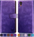 SUANPOT Leather Wallet Case for iPhone XR 6.1 with RFID Blocking Credit Card Holder, Shockproof Flip Folio Cover, Purple