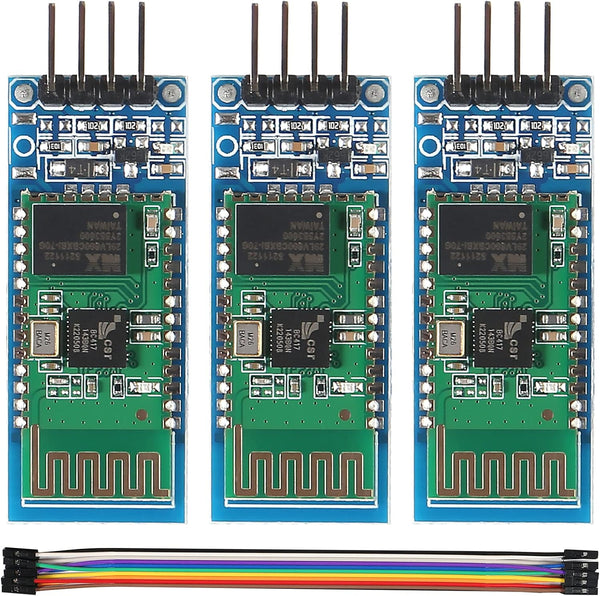 3Pcs HC-06 RS232 4 Pin Wireless Bluetooth Serial RF Transceiver Module Bi-Directional Serial Channel