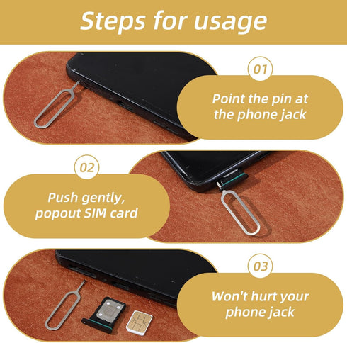 XLIUAX 16Pcs Set, Sim Card Removal Tool Sim Ejector Tool Smooth and Burr-Free SD Card Removal Tools Key Cards Tray