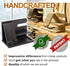 TESLYAR Wood Phone Docking Station, Ash Key Holder Wallet Stand Organizer for Men Gift, Black