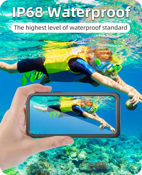 WIFORT Waterproof Case for iPhone 12 Pro - Built-in Screen Protector, Water Resistant Cover, Protective Drop Protection