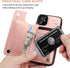 OT ONETOP iPhone 11 Wallet Case with Card Holder, PU Leather Kickstand, Double Magnetic Clasp, Shockproof Cover (Rose