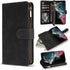 ZZXX Wallet Case for Samsung Galaxy S22 Ultra, Premium Soft PU Leather Zipper Flip Folio with Card Slot, Black