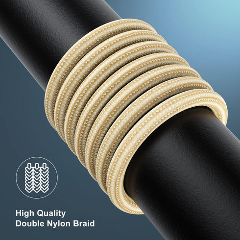 Essri 1FT USB to Lightning Charger Cord 2Pack, Nylon Braided Long Charging Cable 1 Foot Compatible with iPhone